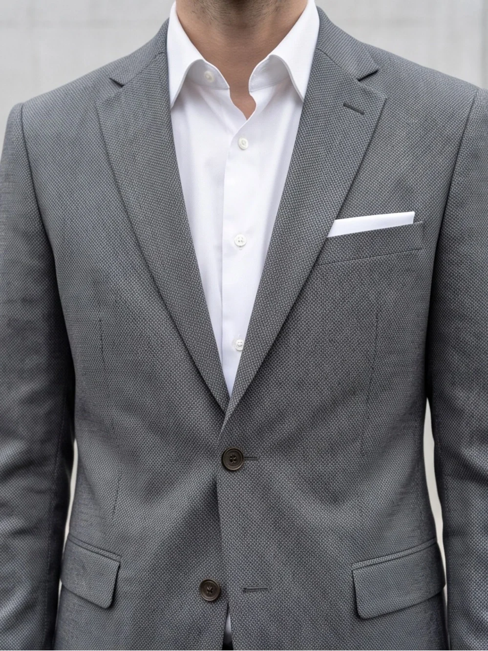 Classic Men's Grey Suit Jacket